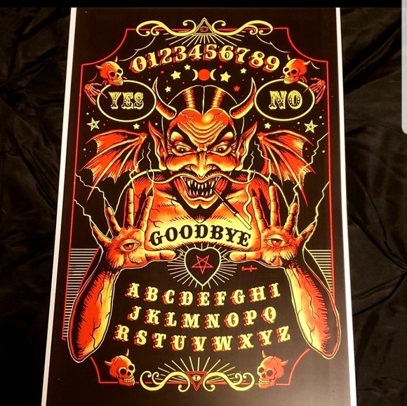 Too Fast 50s Red Devil Ouija Board11"x17" Tattoo Lithograph Art Print - Picture 1 of 4